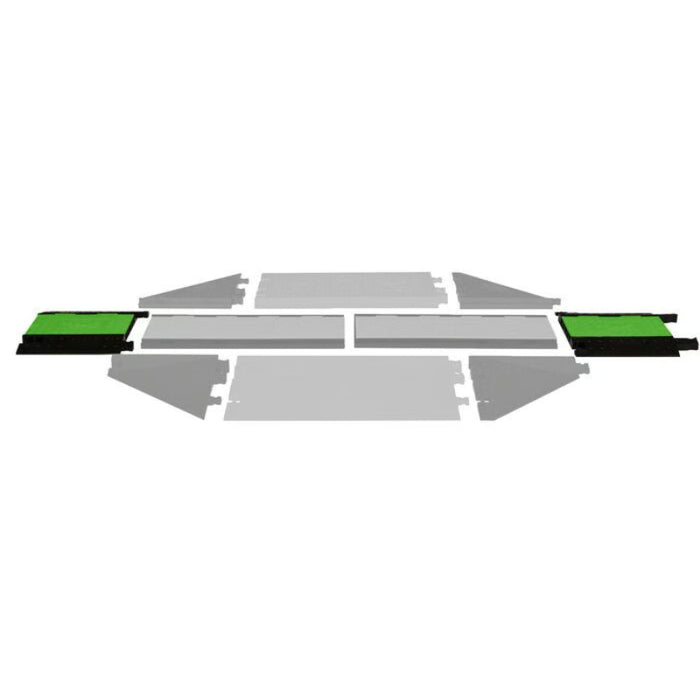 Yellow Jacket® AMS Modular Accessibility Ramp System - Female Interconnect for 5-channel ADA Cable Protector - Hi-Viz Green