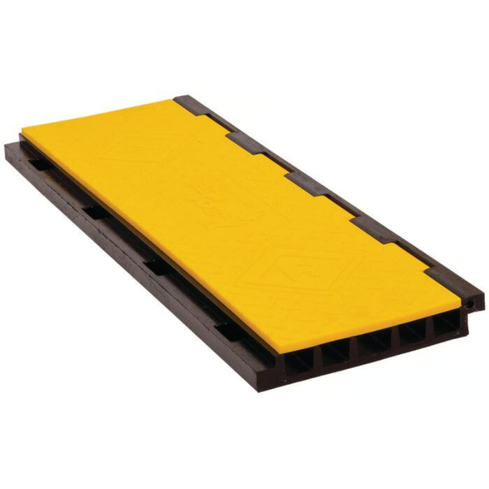 Yellow Jacket® Center Section for 5-Channel Heavy Duty AMS® System Cable Protector - Yellow / Black