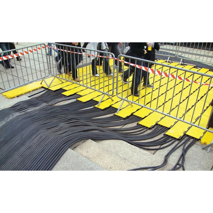 Yellow Jacket® Center Section for 5-Channel Heavy Duty AMS® System Cable Protector - Yellow / Black