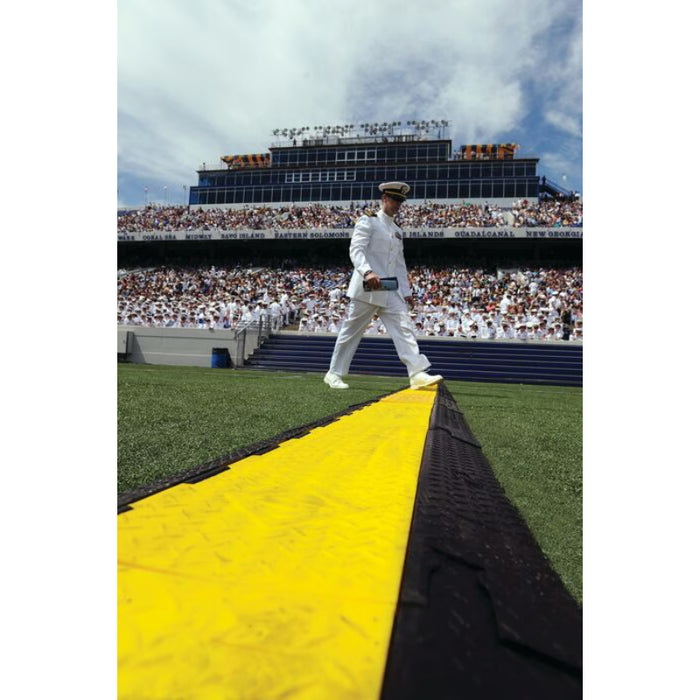 Yellow Jacket® Heavy Duty Cable Protector Ramp - 5 Channels - Yellow / Black